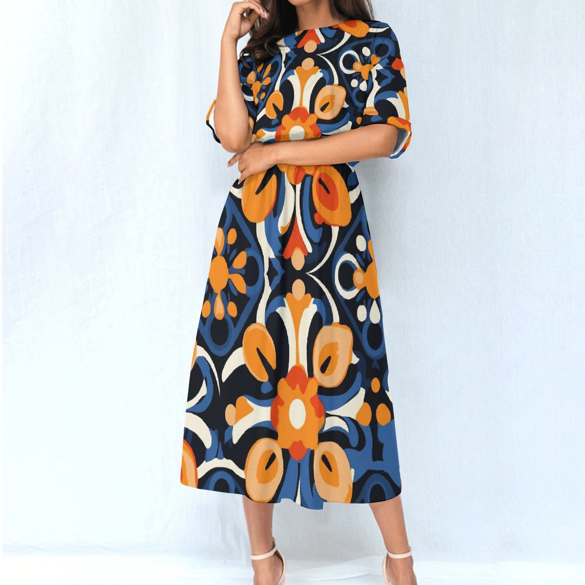 All-Over Print Women's Elastic Waist Dress