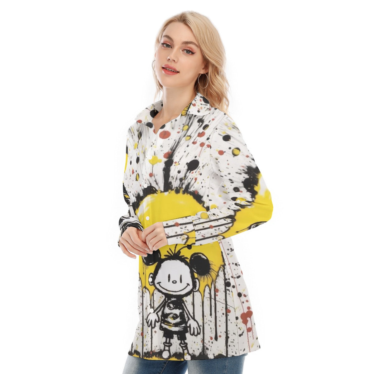 All-Over Print Women's Long Shirt