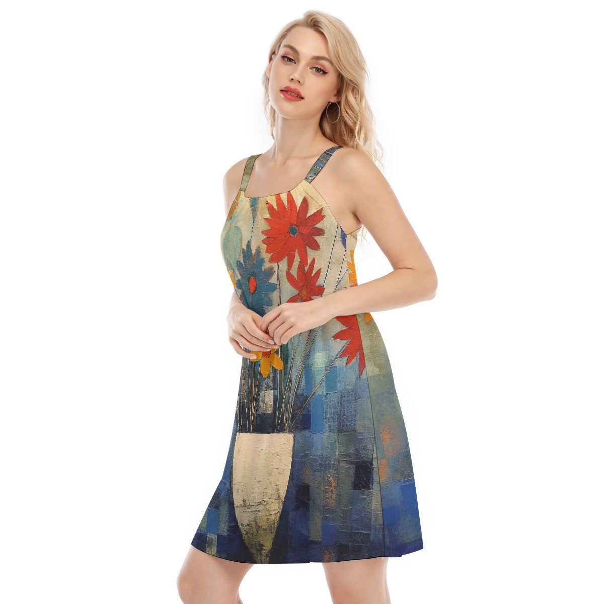 All-Over Print Women's O-neck Cami Dress