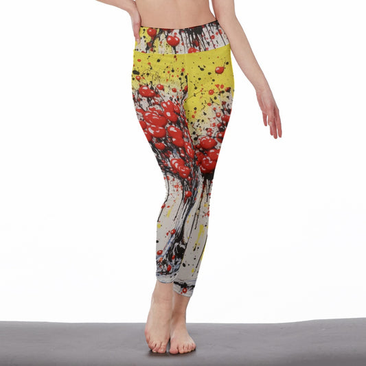 All-Over Print Women's High Waist Leggings | Side Stitch Closure