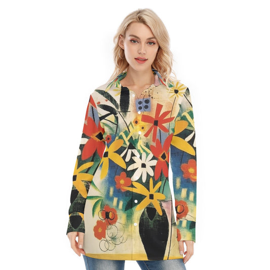 All-Over Print Women's Long Shirt