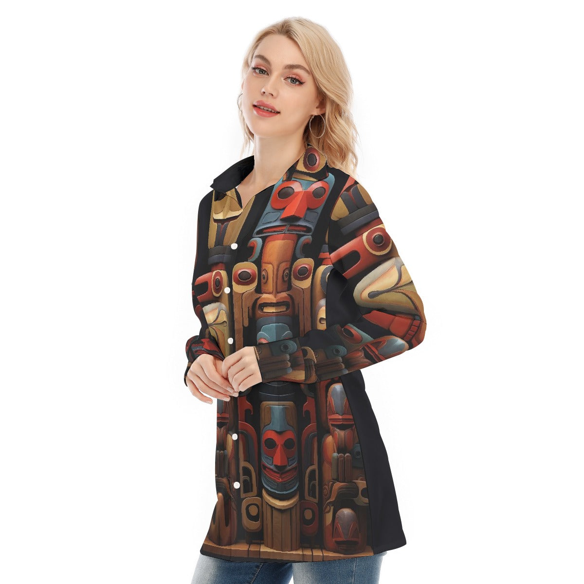 All-Over Print Women's Long Shirt