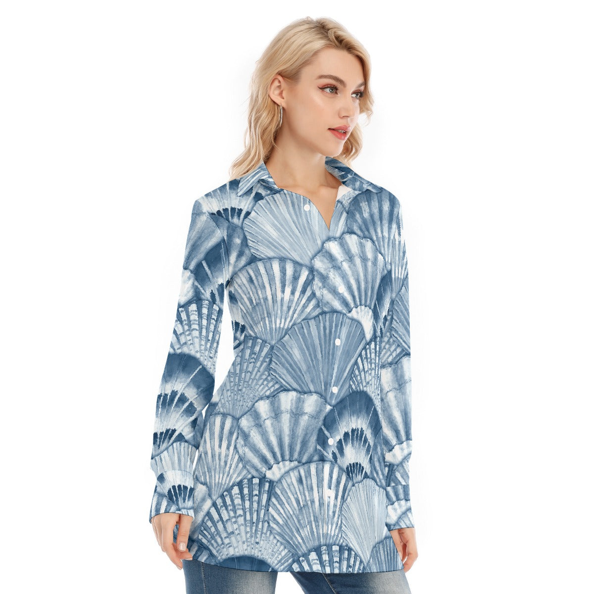 All-Over Print Women's Long Shirt