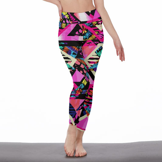 All-Over Print Women's High Waist Leggings | Side Stitch Closure