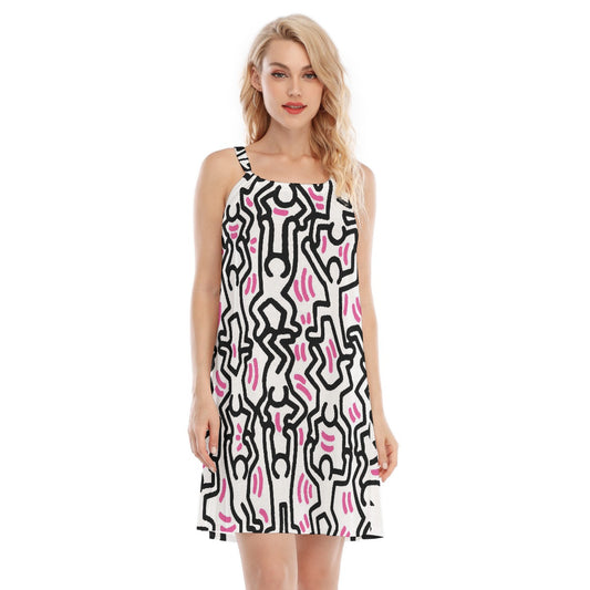 All-Over Print Women's O-neck Cami Dress