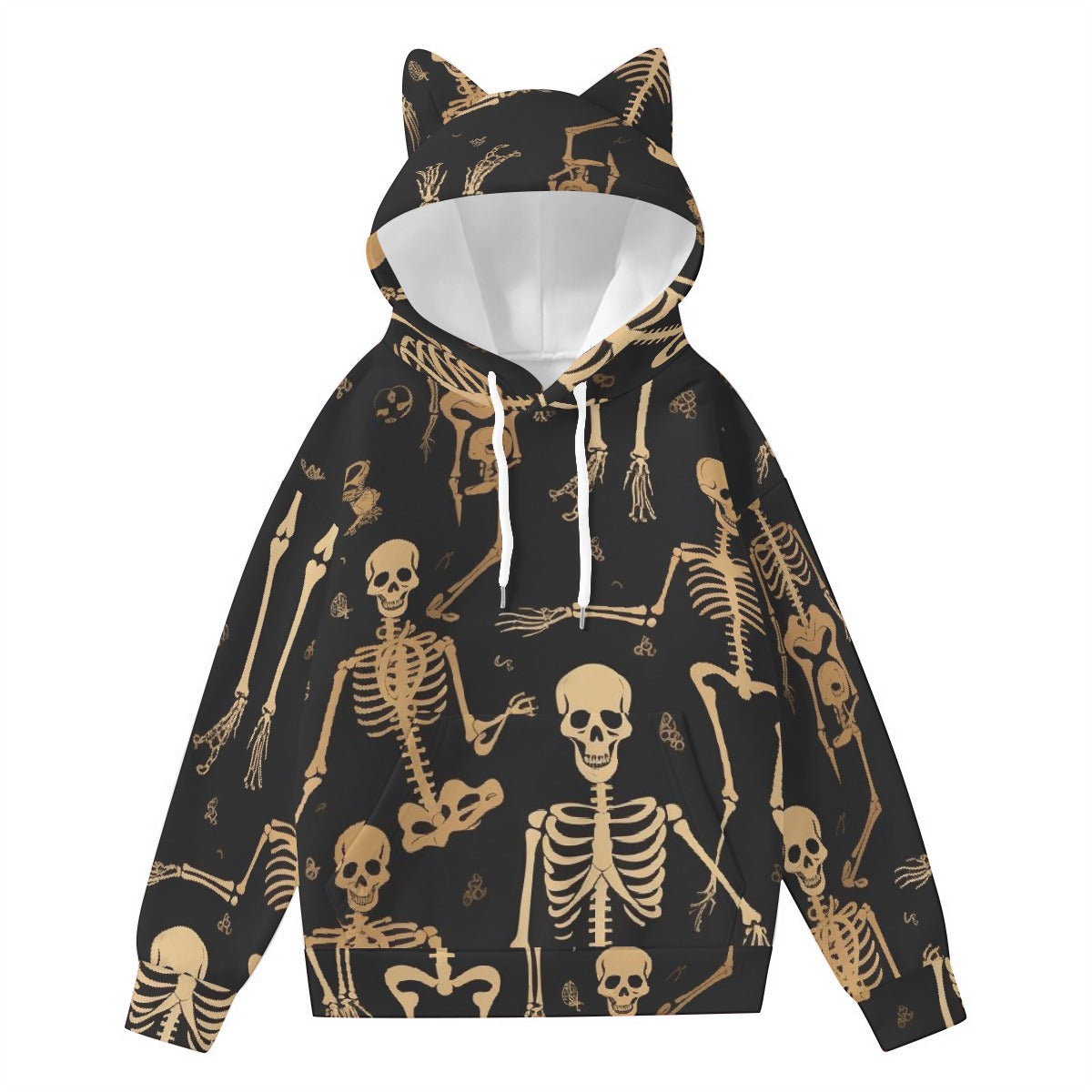 All-Over Print Women’s Hoodie With Decorative Ears