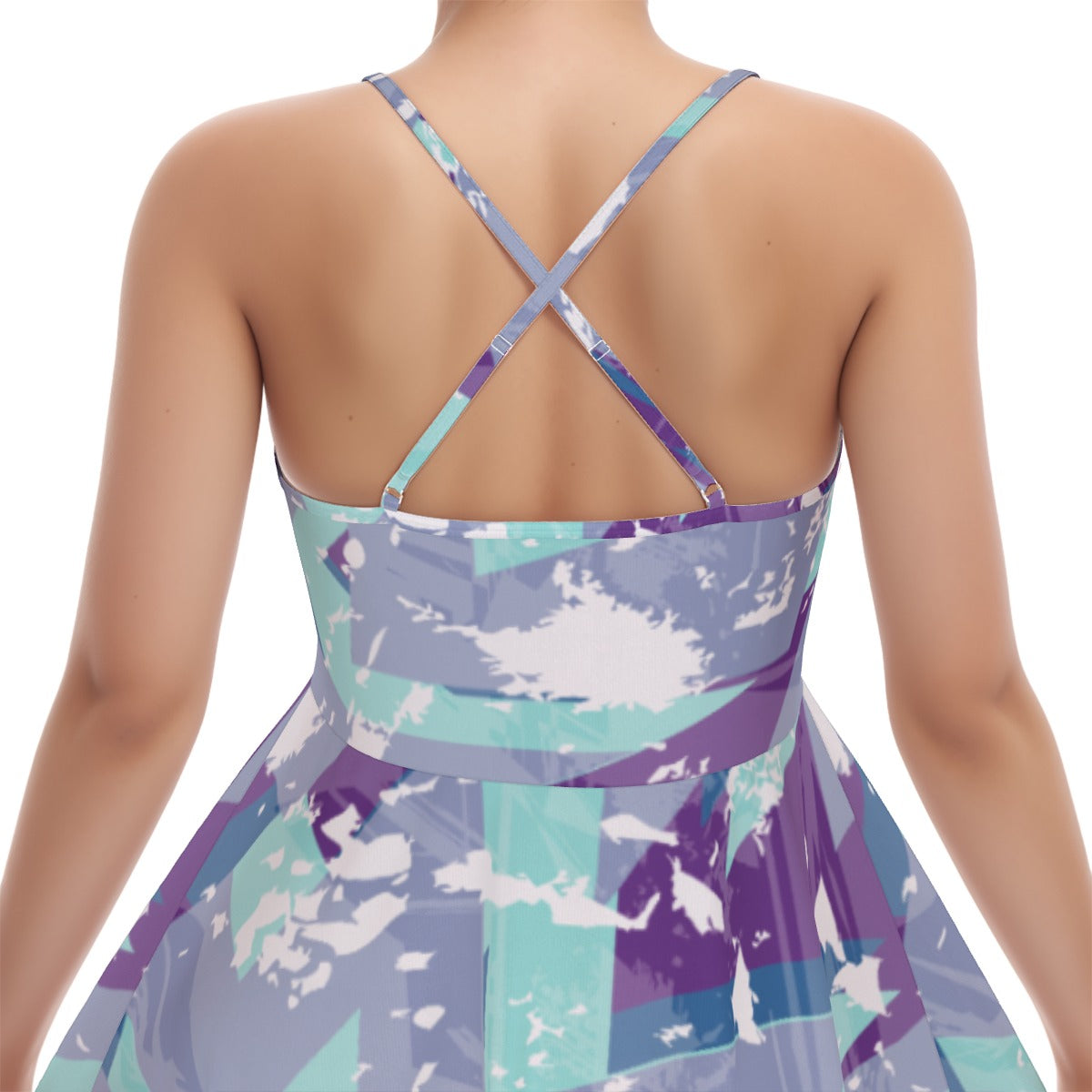 All-Over Print Women‘s Cross Cami Dress