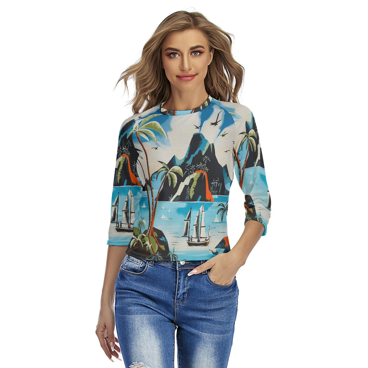 All-Over Print Women's Raglan Sleeves T-shirts