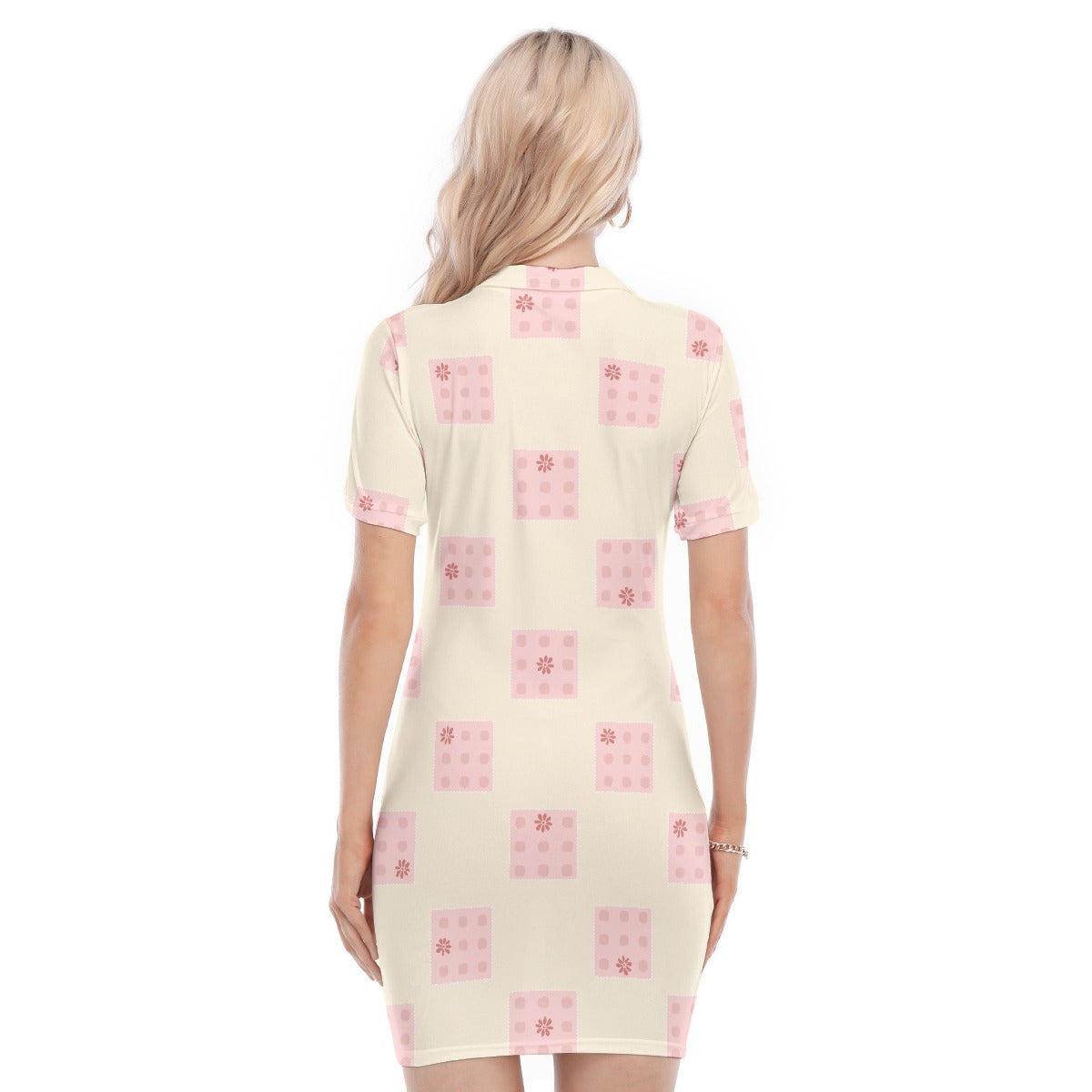 All-Over Print Women's Polo Collar Dress