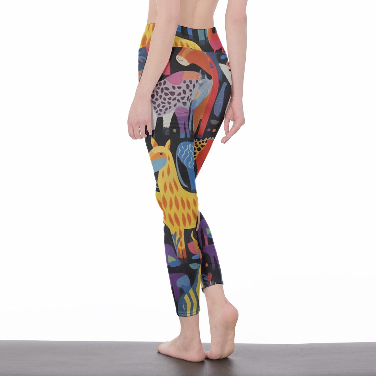 All-Over Print Women's High Waist Leggings | Side Stitch Closure