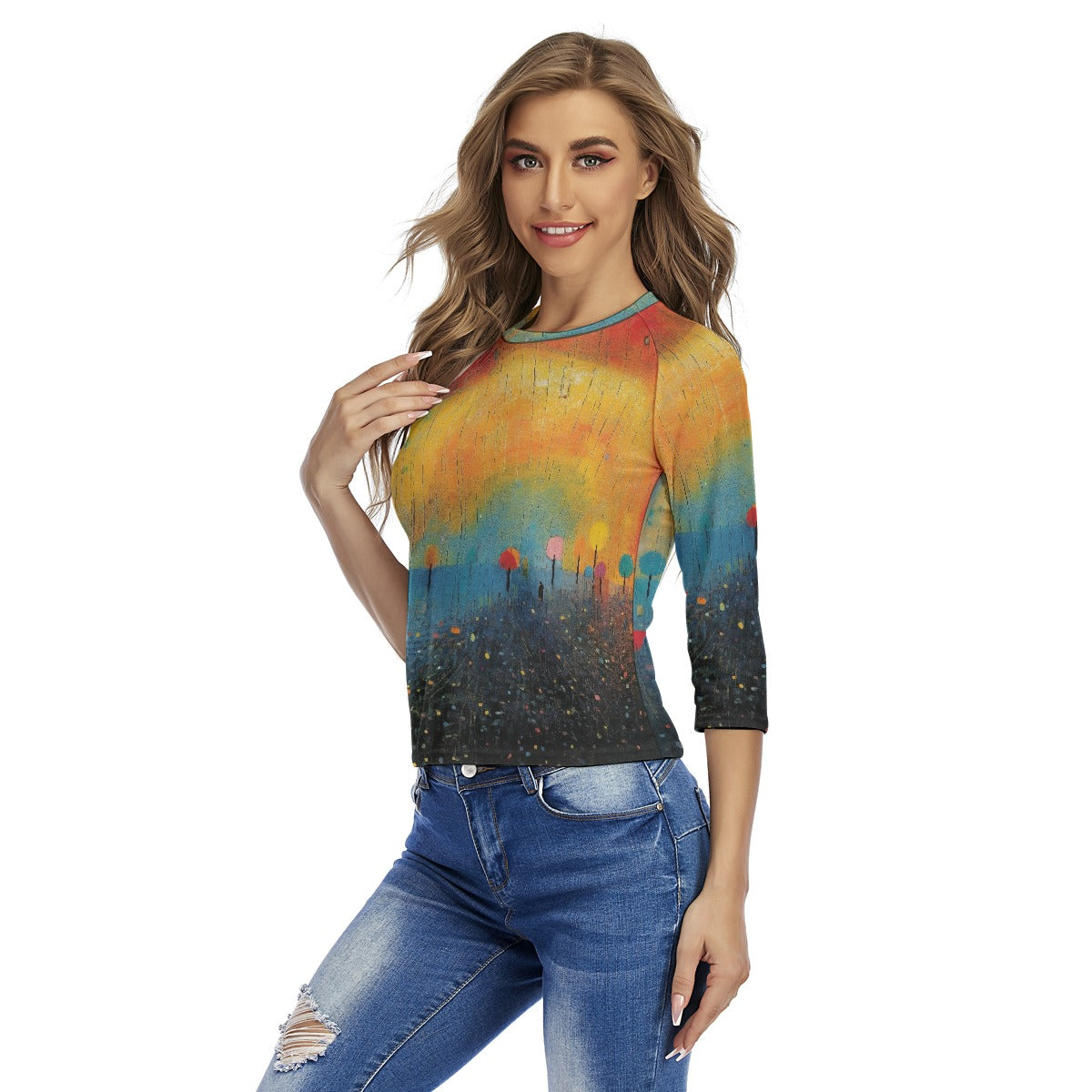 All-Over Print Women's Raglan Sleeves T-shirts