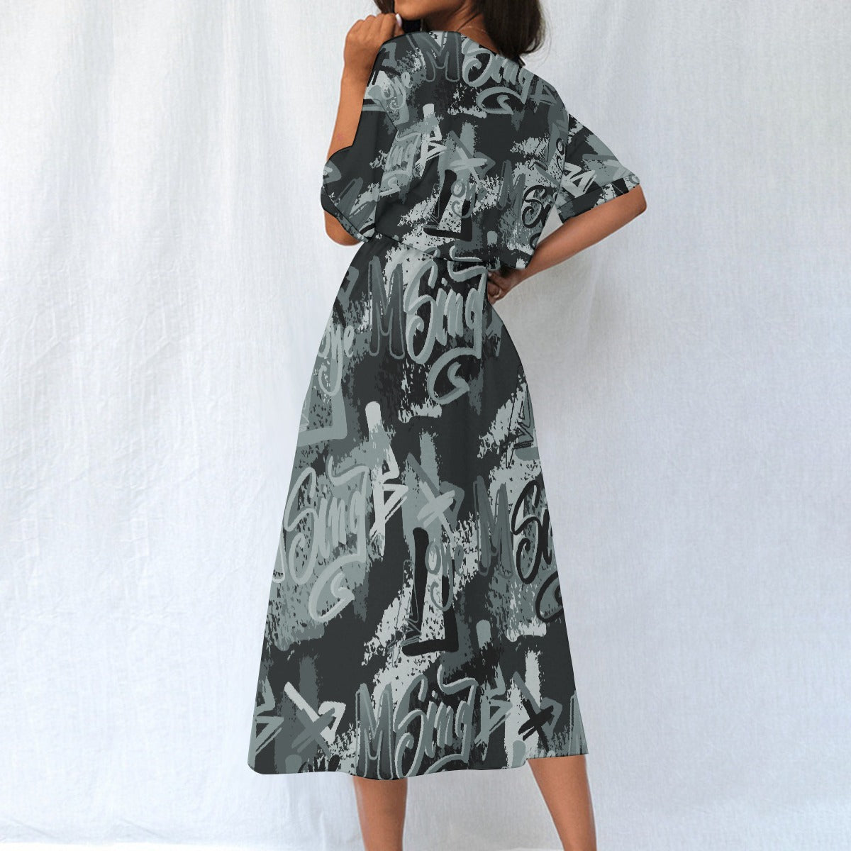 All-Over Print Women's Elastic Waist Dress