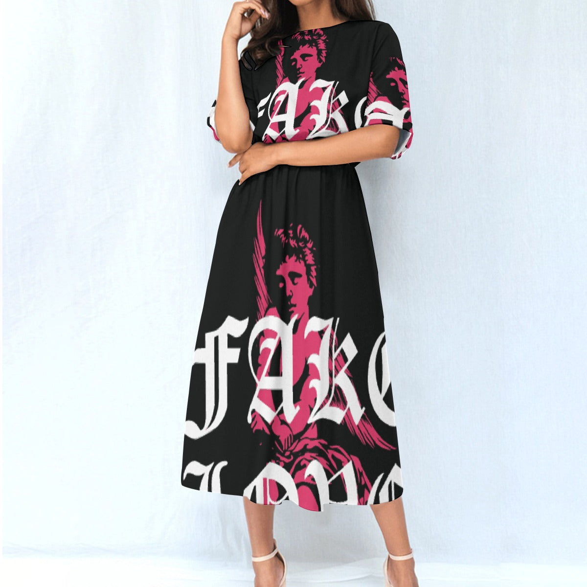 All-Over Print Women's Elastic Waist Dress