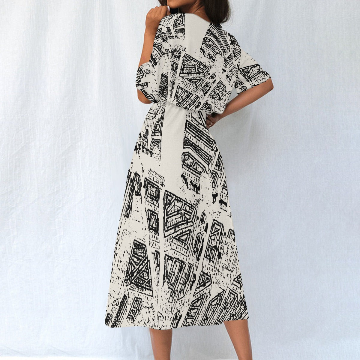 All-Over Print Women's Elastic Waist Dress