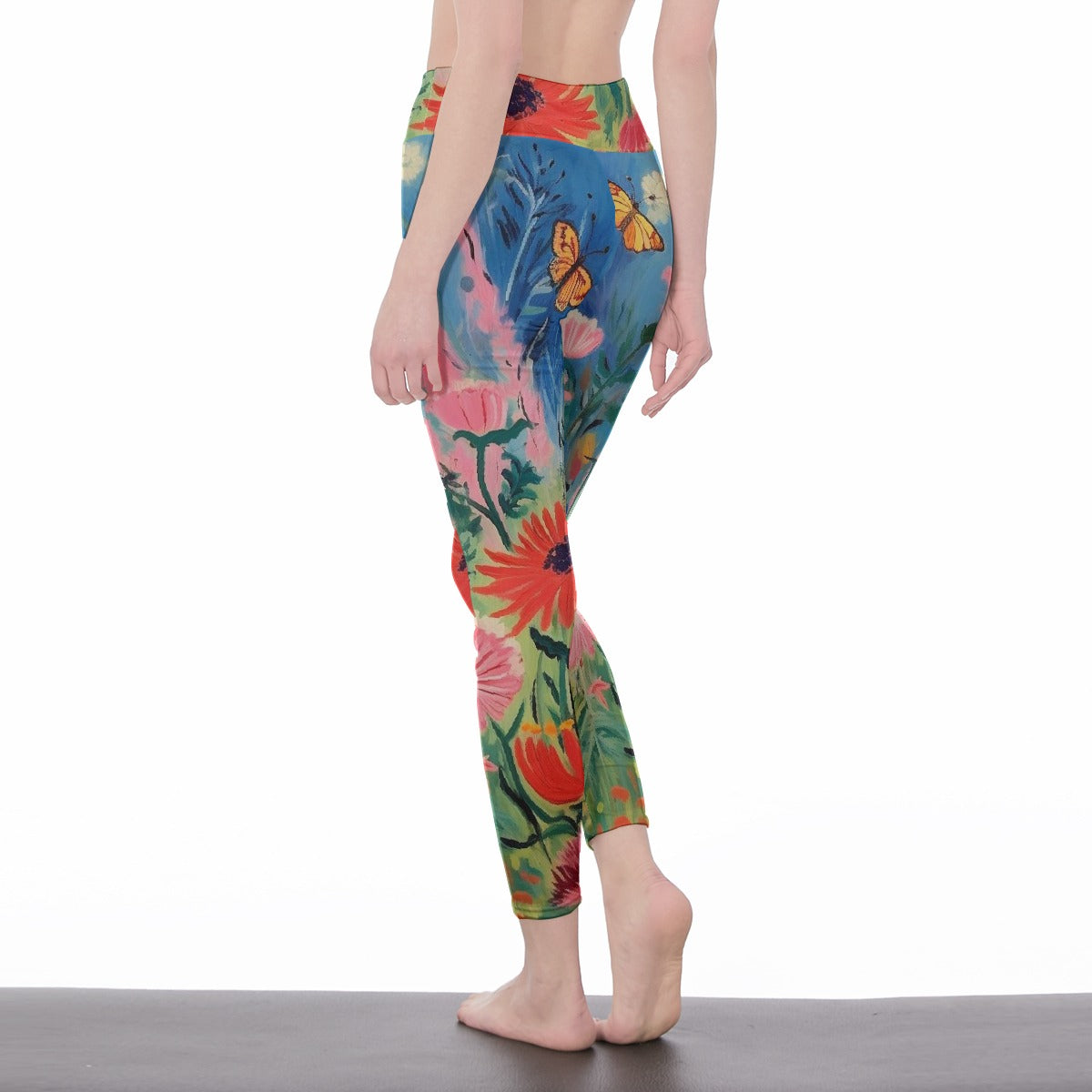 All-Over Print Women's High Waist Leggings | Side Stitch Closure