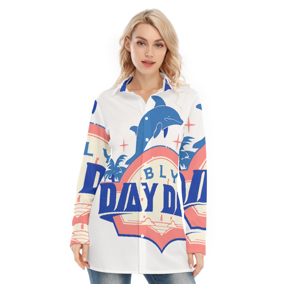 All-Over Print Women's Long Shirt