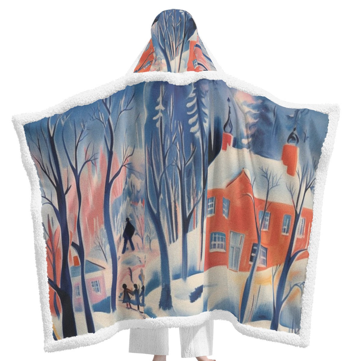 All-Over Print Unisex Wearable Hooded Blanket