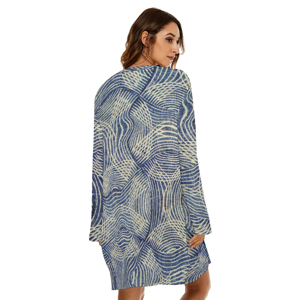 All-Over Print  Women's Loose Crew Neck Dress