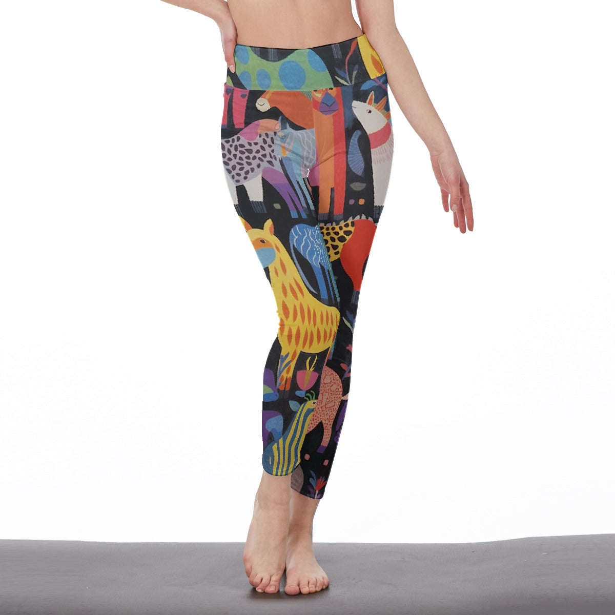 All-Over Print Women's High Waist Leggings | Side Stitch Closure