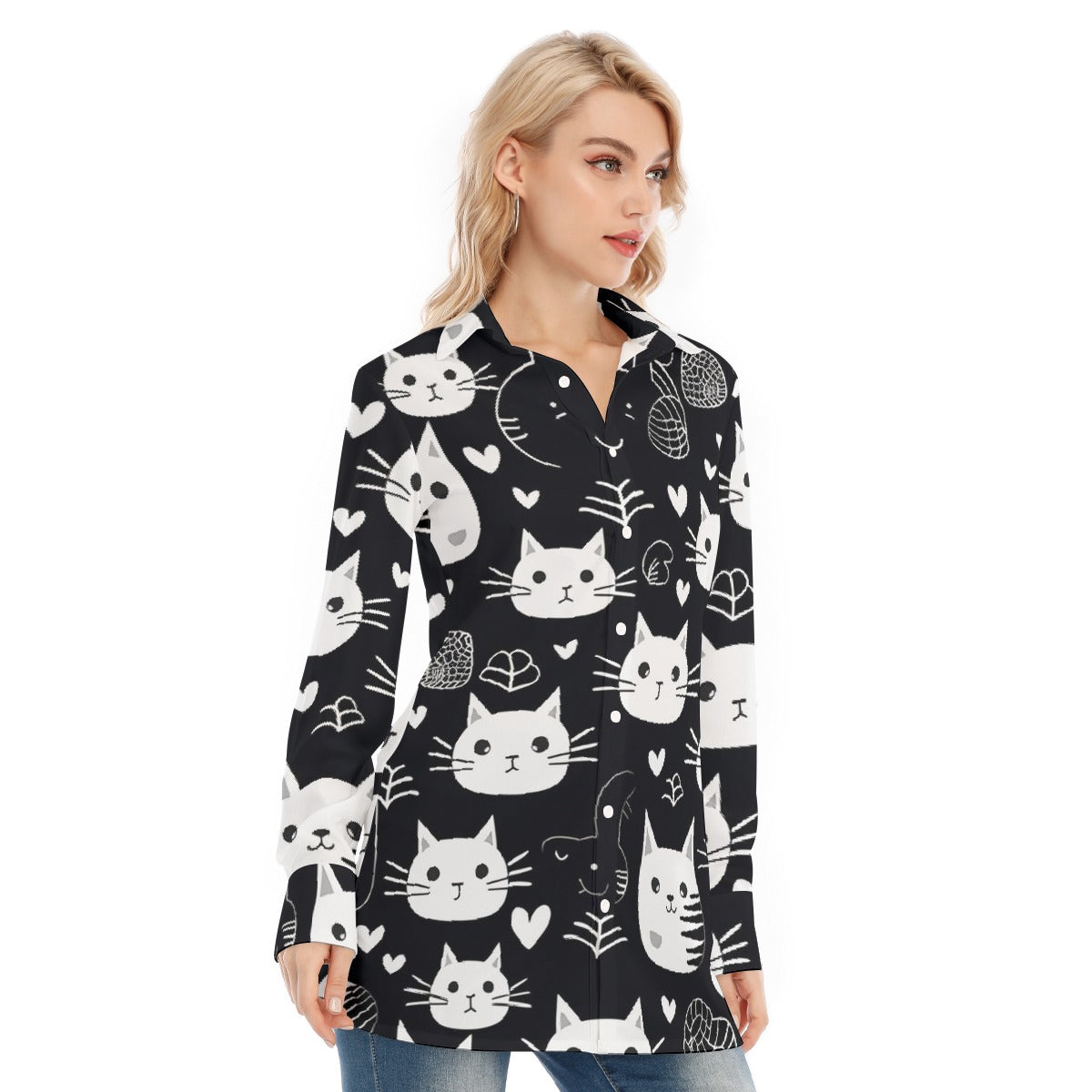 All-Over Print Women's Long Shirt