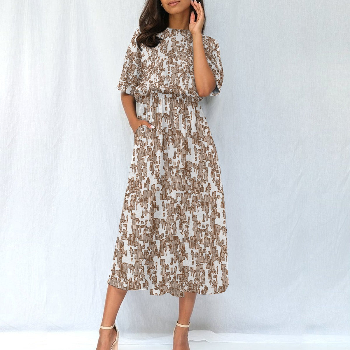 All-Over Print Women's Elastic Waist Dress