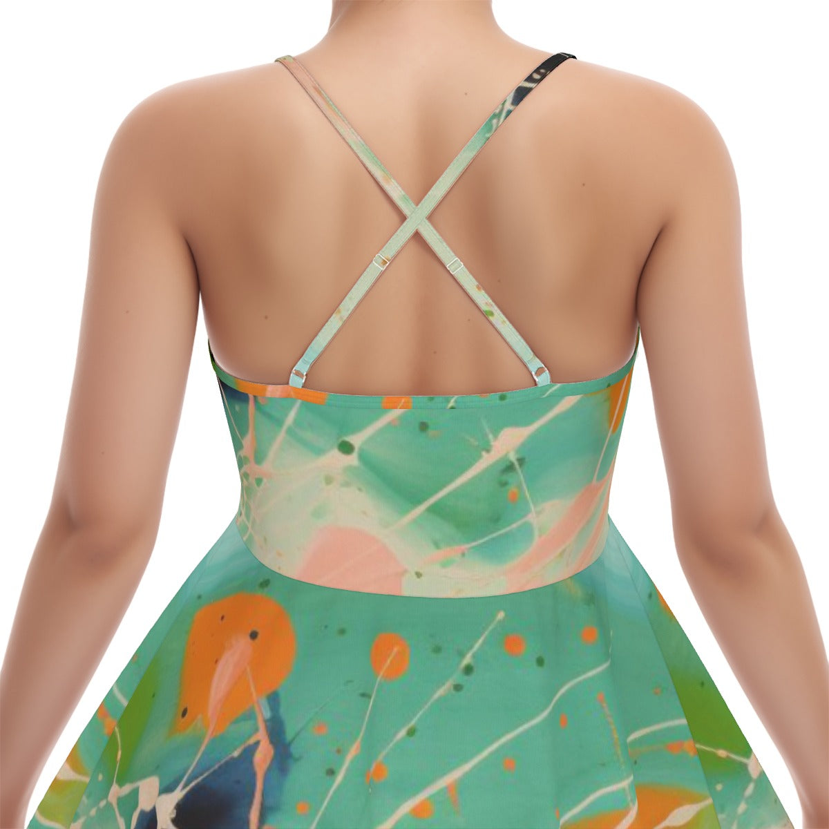 All-Over Print Women‘s Cross Cami Dress