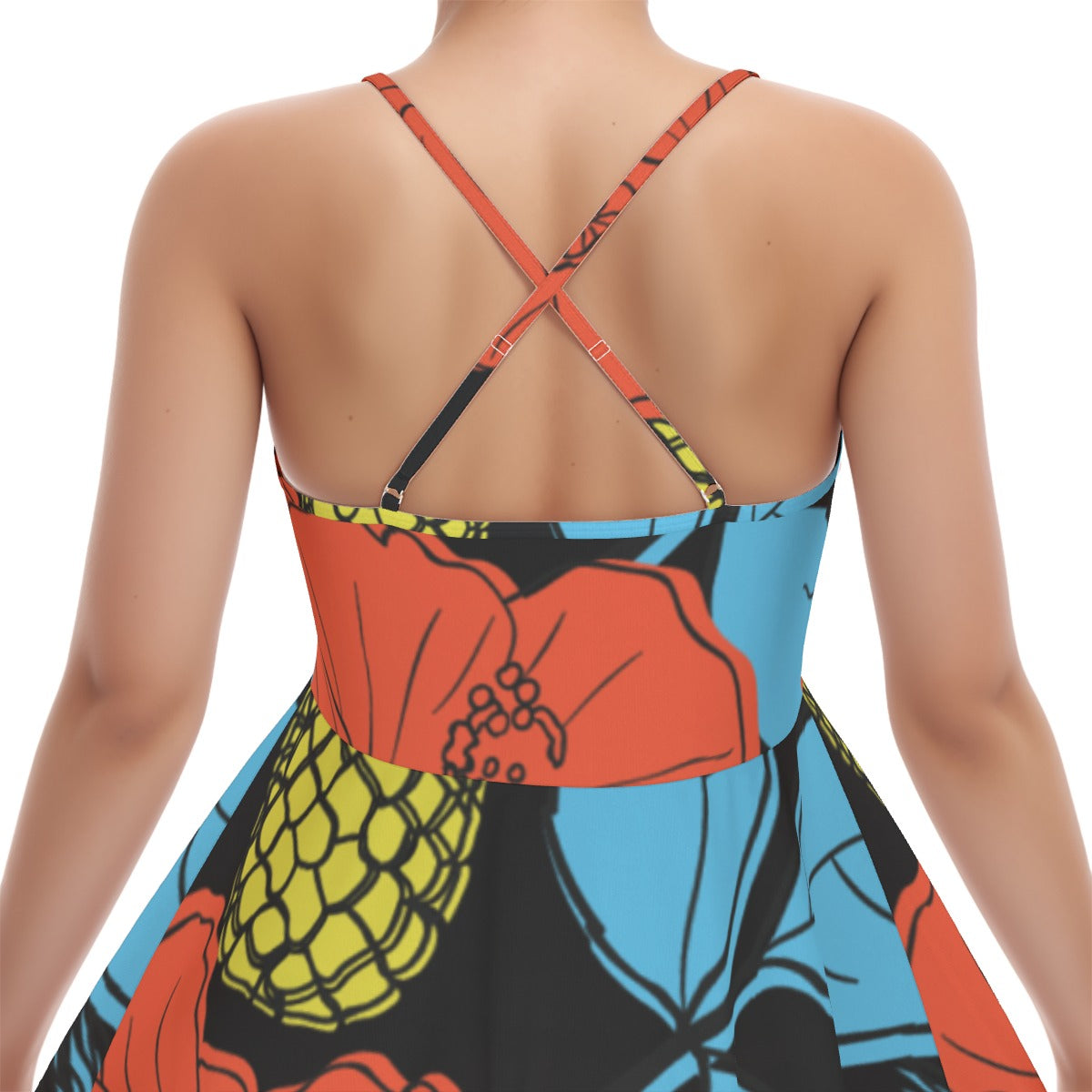 All-Over Print Women‘s Cross Cami Dress