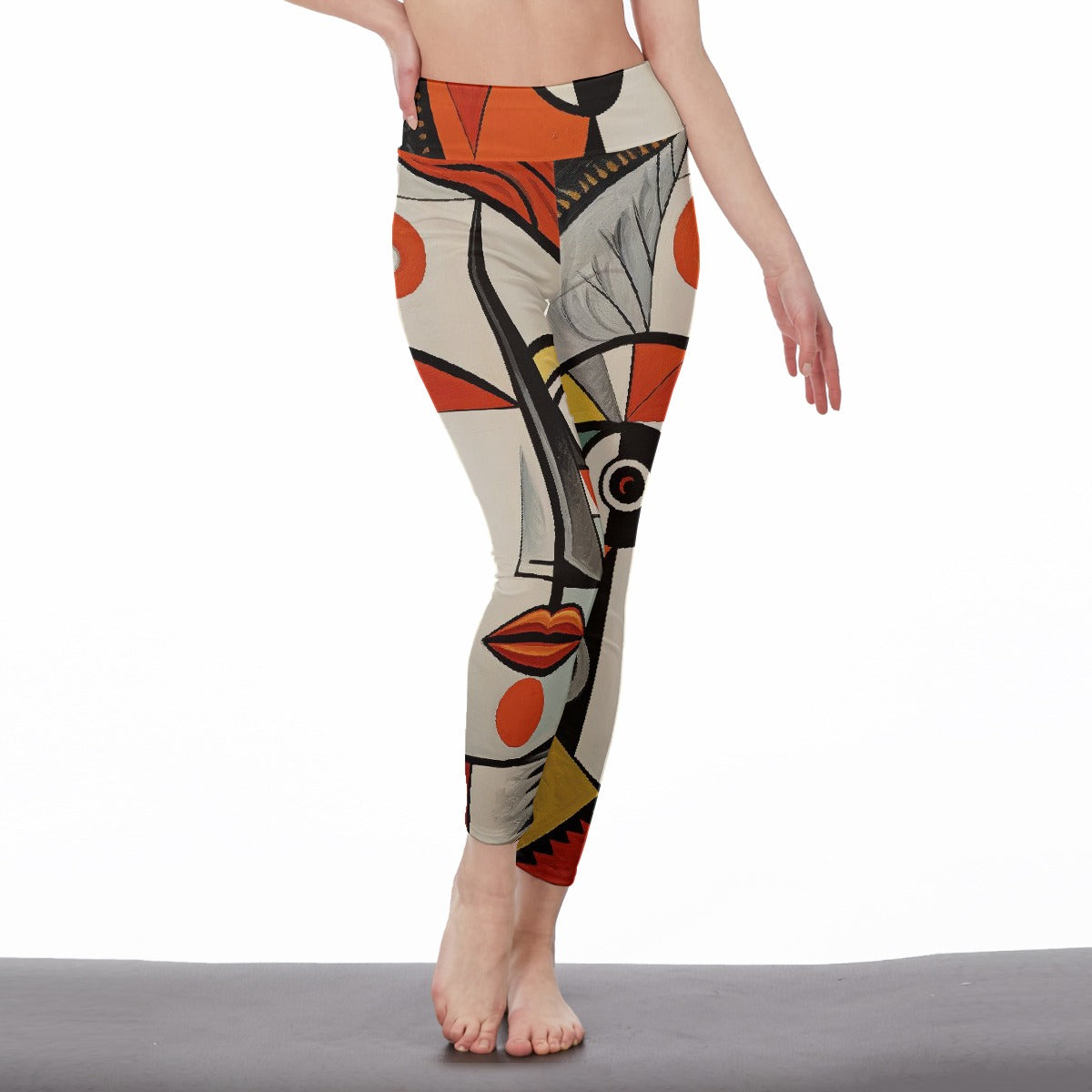 All-Over Print Women's High Waist Leggings | Side Stitch Closure