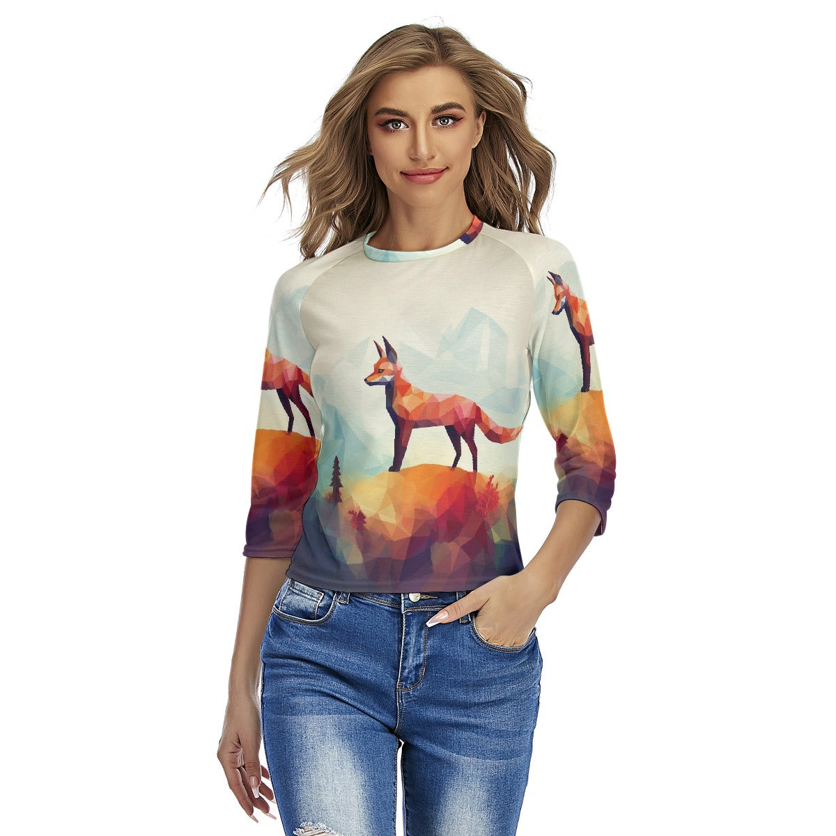 All-Over Print Women's Raglan Sleeves T-shirts