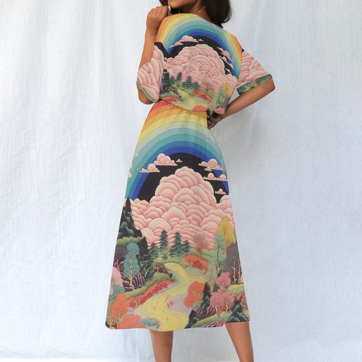 All-Over Print Women's Elastic Waist Dress