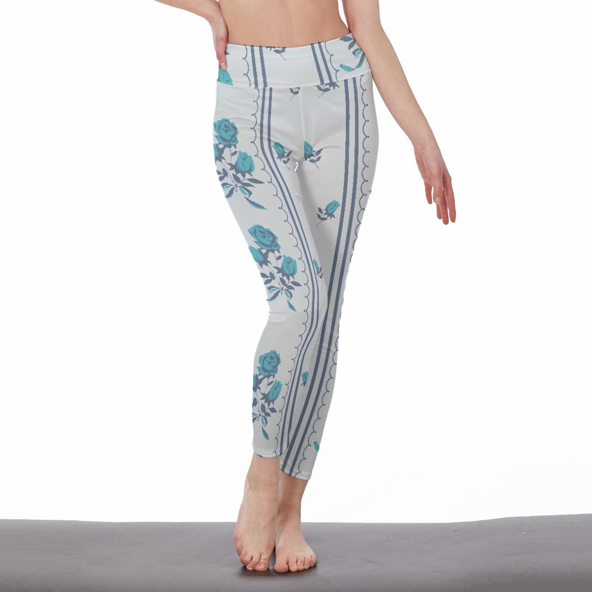 All-Over Print Women's High Waist Leggings | Side Stitch Closure