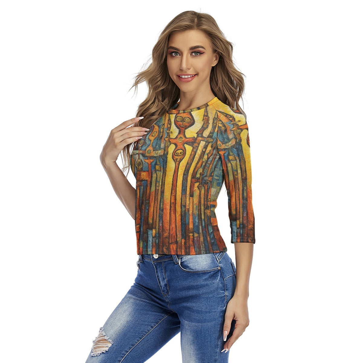 All-Over Print Women's Raglan Sleeves T-shirts