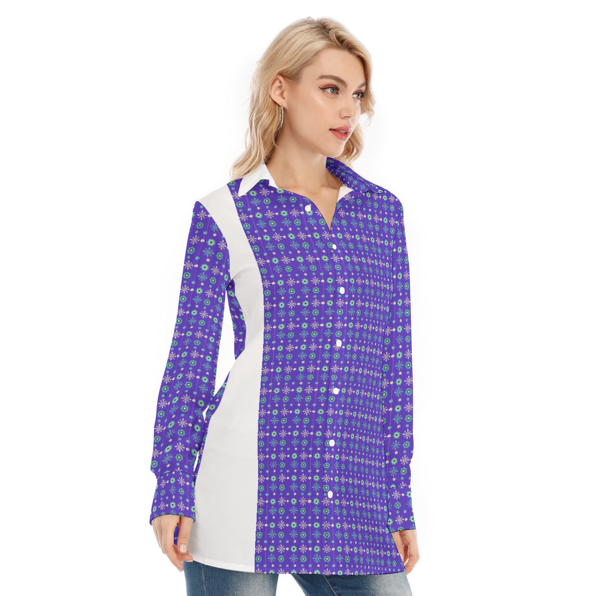 All-Over Print Women's Long Shirt