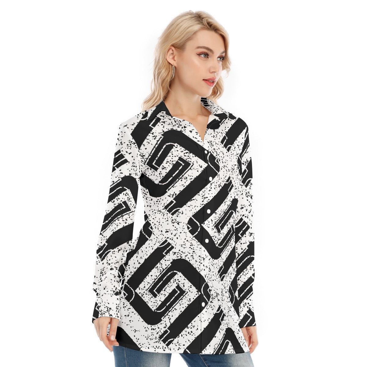 All-Over Print Women's Long Shirt