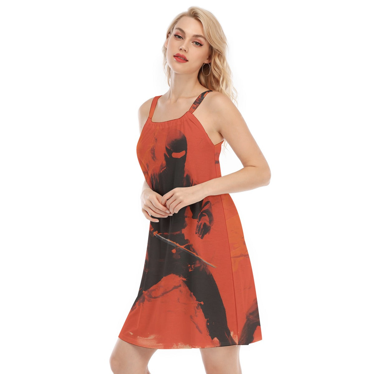 All-Over Print Women's O-neck Cami Dress