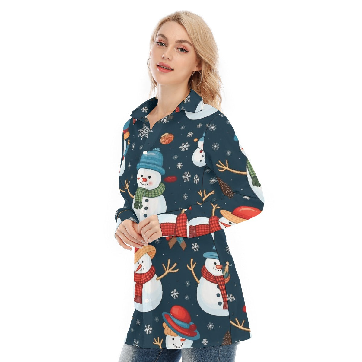 All-Over Print Women's Long Shirt