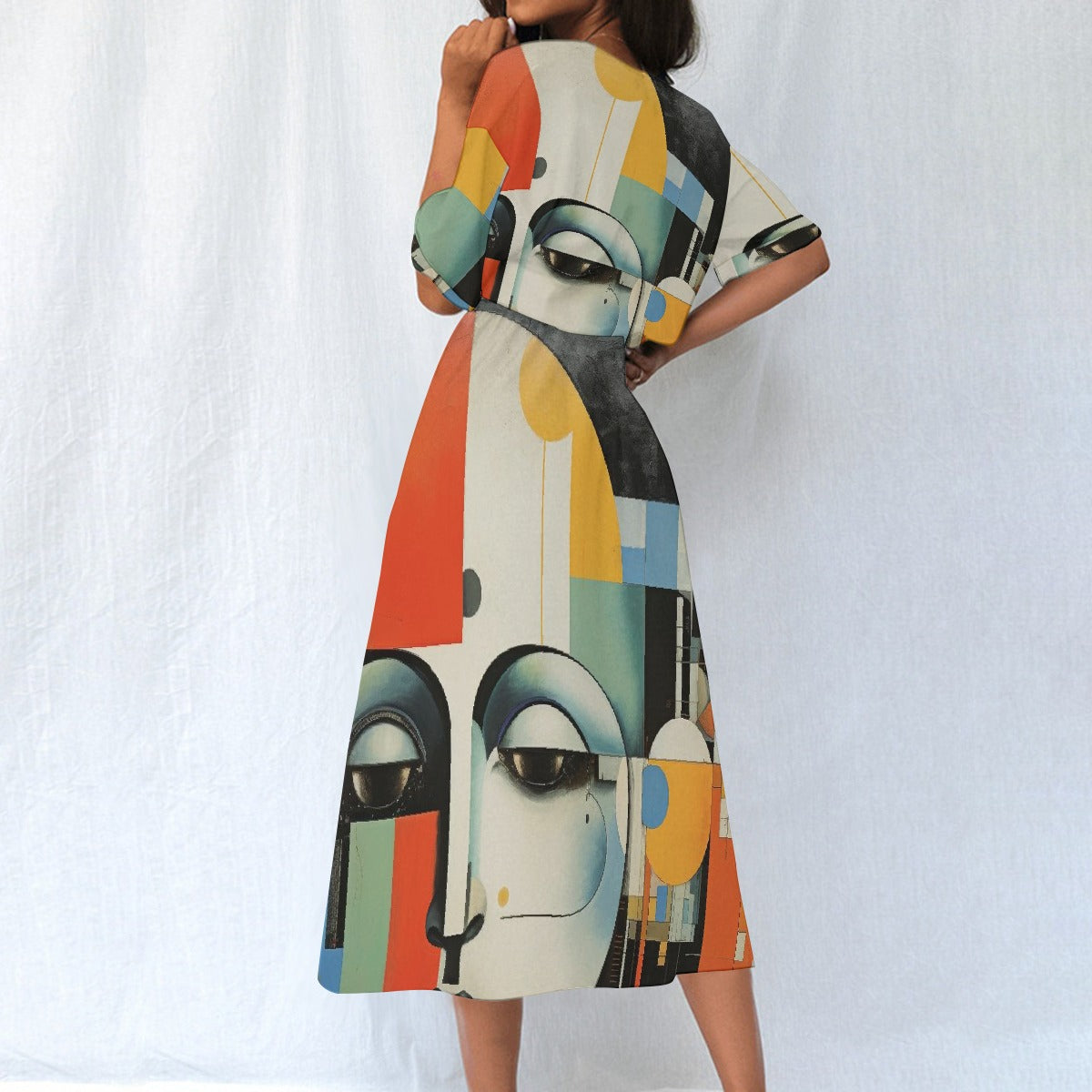 All-Over Print Women's Elastic Waist Dress