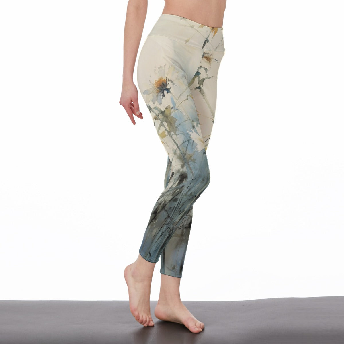 All-Over Print Women's High Waist Leggings | Side Stitch Closure