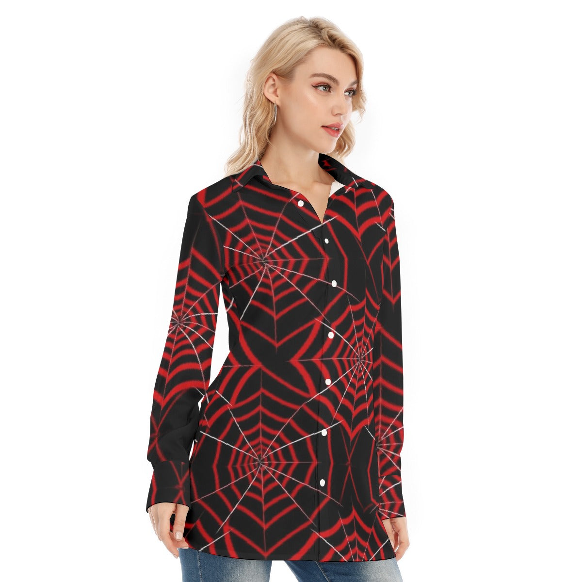 All-Over Print Women's Long Shirt