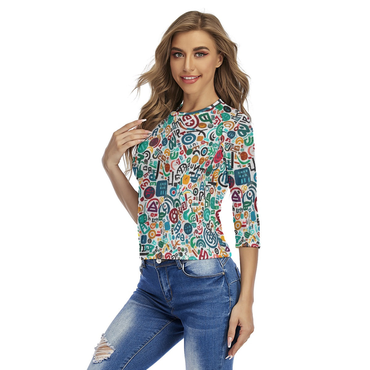 All-Over Print Women's Raglan Sleeves T-shirts