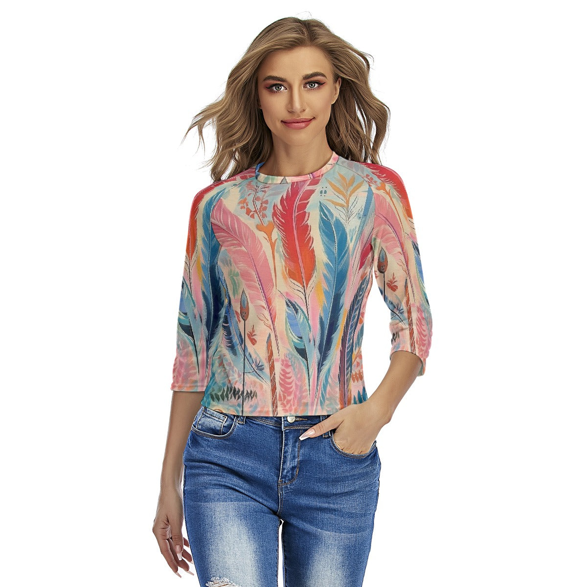 All-Over Print Women's Raglan Sleeves T-shirts