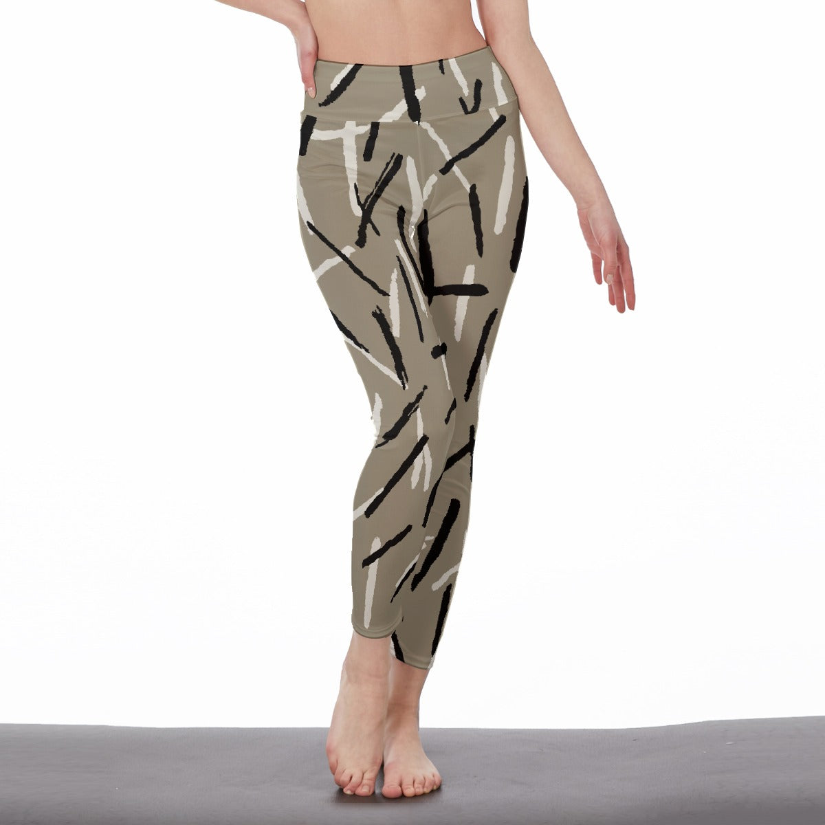 All-Over Print Women's High Waist Leggings | Side Stitch Closure