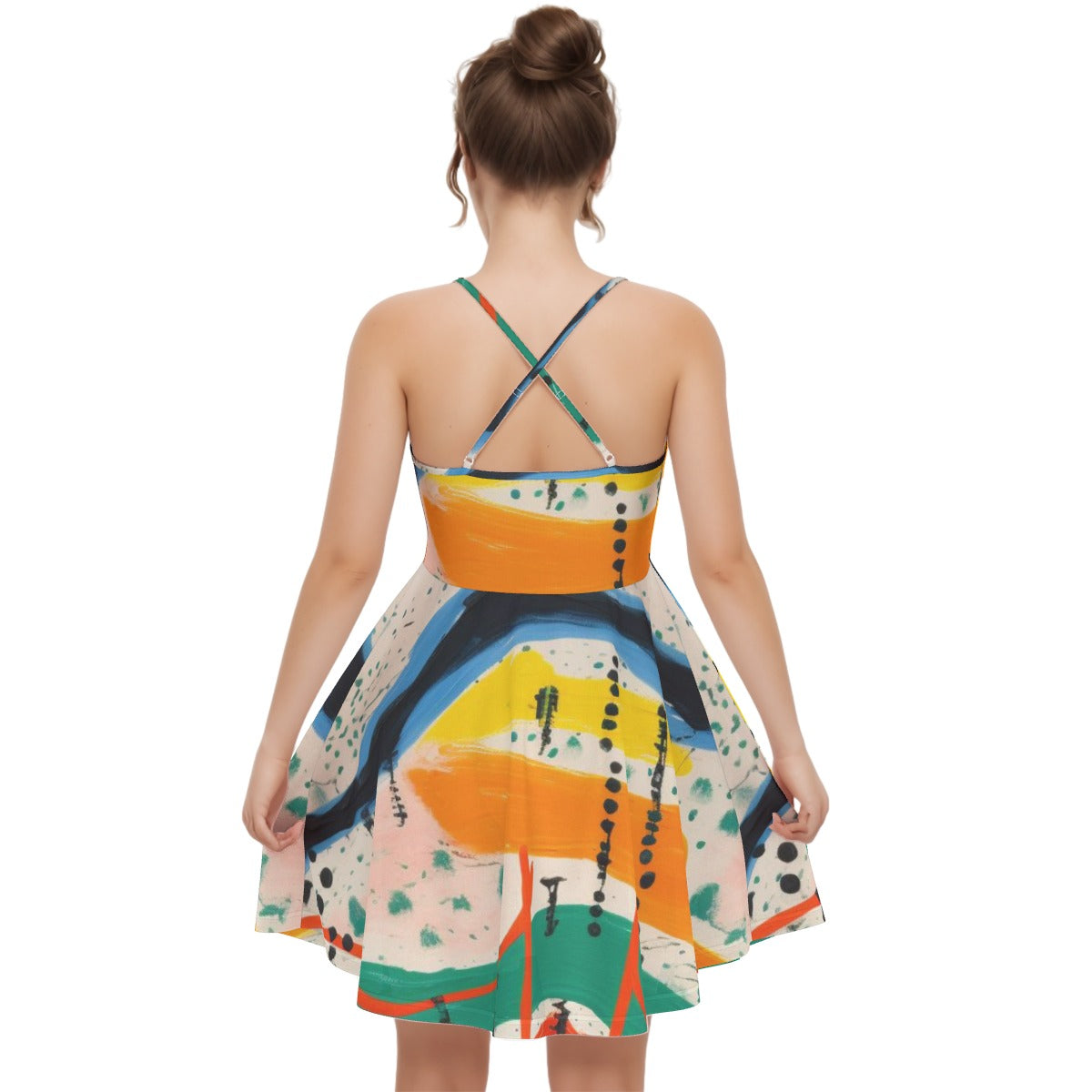 All-Over Print Women‘s Cross Cami Dress