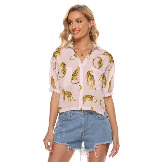 All-Over Print Women's V-neck Shirts