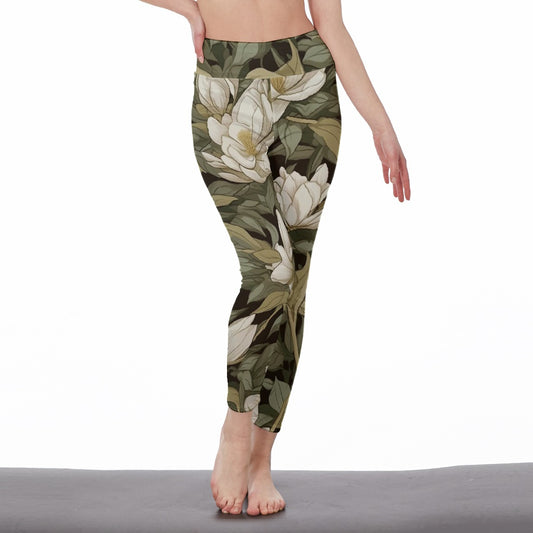 All-Over Print Women's High Waist Leggings | Side Stitch Closure