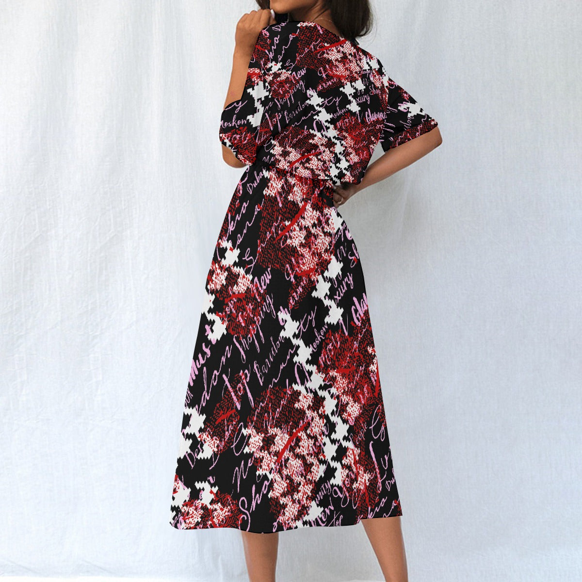 All-Over Print Women's Elastic Waist Dress