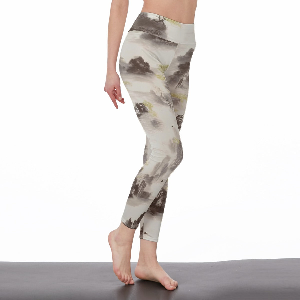 All-Over Print Women's High Waist Leggings | Side Stitch Closure