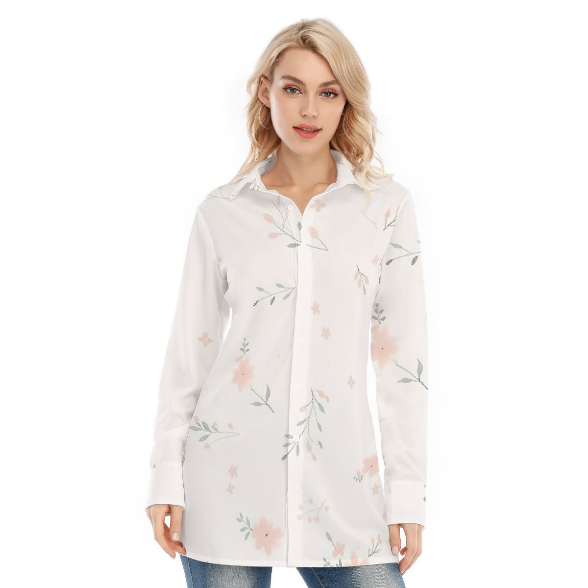 All-Over Print Women's Long Shirt