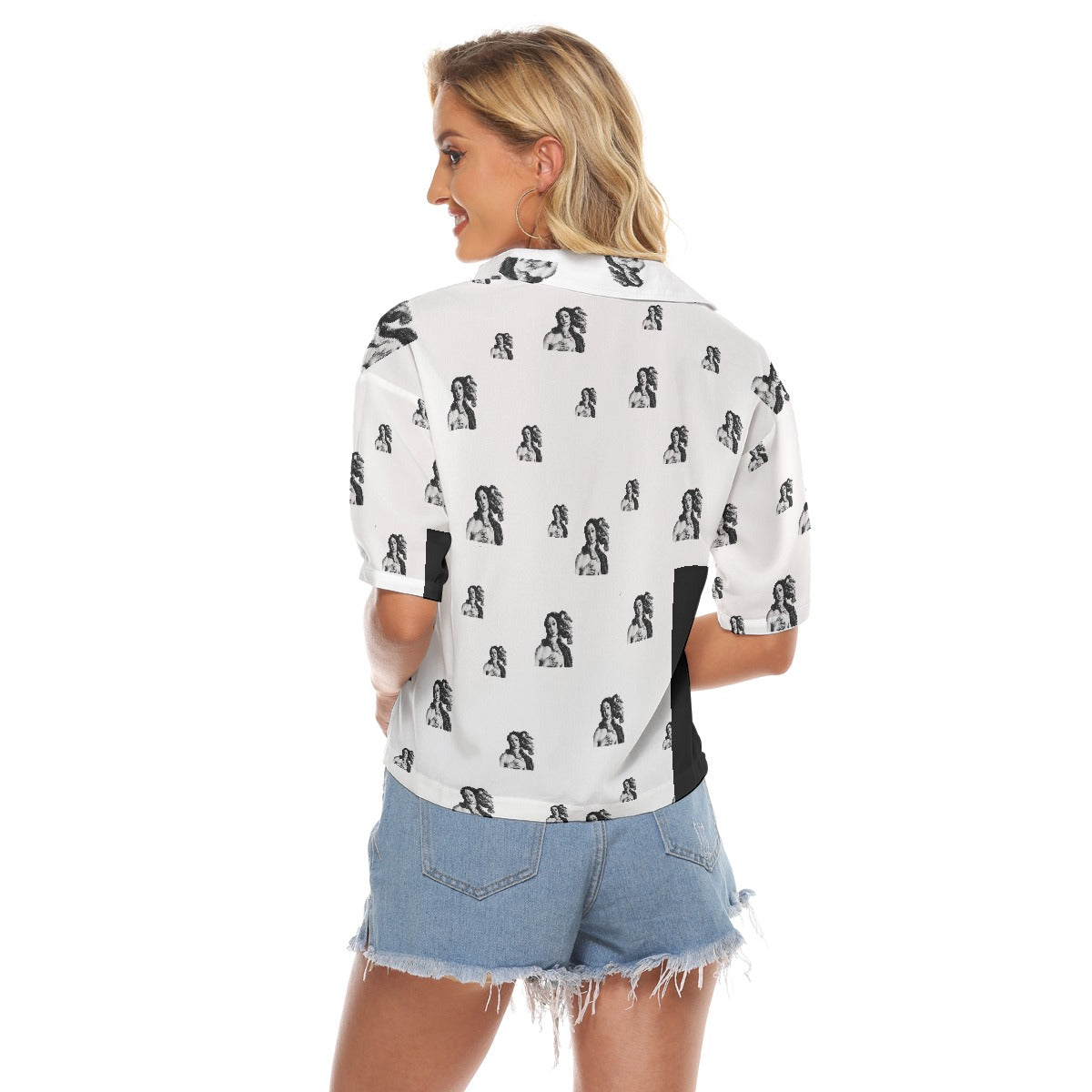 All-Over Print Women's V-neck Shirts