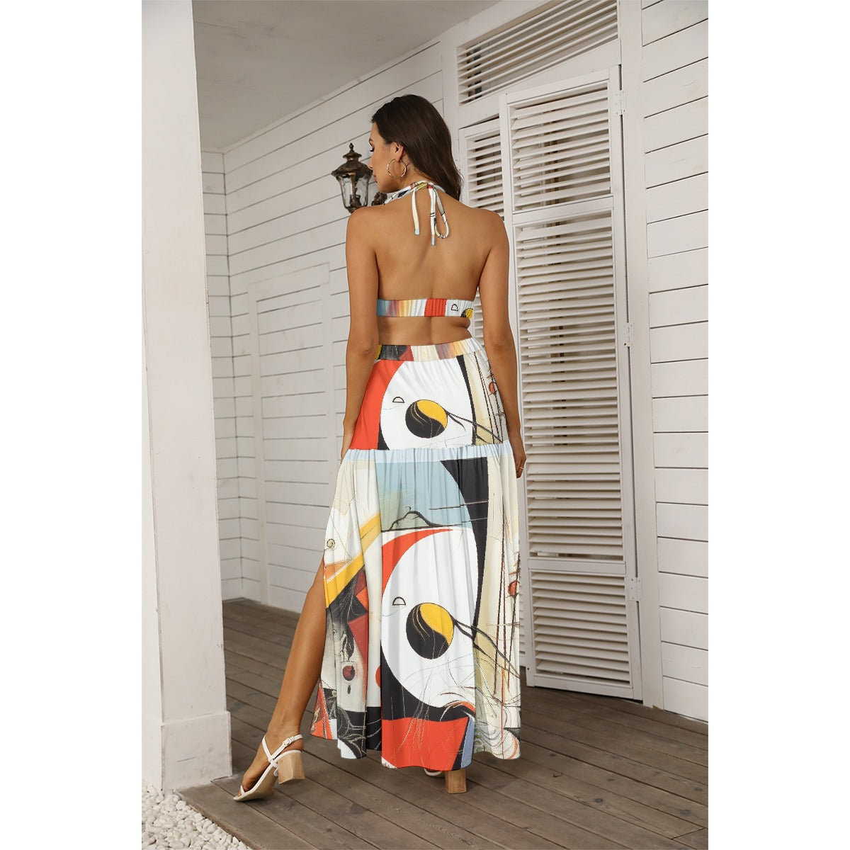 All-Over Print Women's Tie Back Wrap Dress